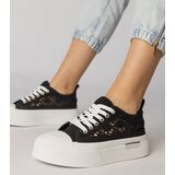 Gemre Black women's perforated sneakers Runna | shoptok.hr