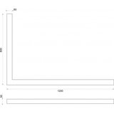 Copen postolje za tuš kabinu concept 1200x80x5 belo levo (C-10-120WL) | Eponuda.com