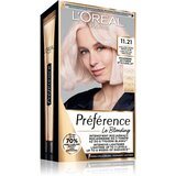 L´Oréal Paris Préférence Le Blonding barva za lase za posvetlitev las odtenek 11.21 Ultra light cool pearl blonde 1 kos | Shoptok.si