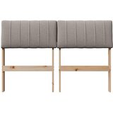  Tapecirani uzglavlje Sivo-smeđa 120 cm Čvrsto borovo drvo | shoptok.hr