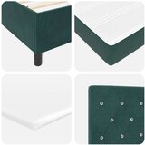 vidaXL Box Spring Krevet s Madracem Tamnozelena 100x200 cm Baršun | shoptok.hr