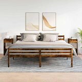 vidaXL Noćni ormarići s ladicom 2 kom dimljeni hrast 35x34x66,5 cm | shoptok.hr