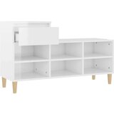 Ormarić Omarica za čevlje visok sijaj bela 102x36x60 cm inženirski les, (20709782) | Shoptok.si