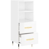 vidaXL Komoda visok sijaj bela 34,5x34x90 cm inženirski les | Shoptok.si
