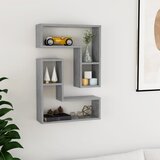  Zidne police 2 kom siva boja betona 50 x 15 x 50 cm od iverice Cijene