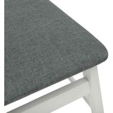  Stolac za blagovanje 2 pcs Bijela i siva Čvrsto drvo | shoptok.hr