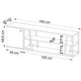 Hanah home TV polica Lissa DolapliTv Stand White