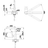 Blanco Lanora-S metalik 523123 baterija za sudoperu | Eponuda.com