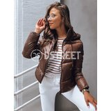 DStreet Krótka zimowa kurtka damska LOLAROSE coffee | shoptok.hr