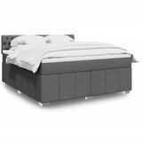 vidaXL Box spring postelja z vzmetnico temno siva 180x200 cm blago | Shoptok.si