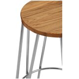 Premier Housewares Barsko stol iz masivnega bresta v srebrni barvi/v naravni barvi (višina sedeža 75 cm) District – | Shoptok.si