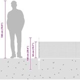  Ogrodje s stebri Siva 0.5 x 100 m Jeklo, (5000097061) | Shoptok.si