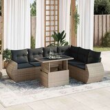 vidaXL 7-dijelni set vrtnih sofa sivi od poliratana | shoptok.hr