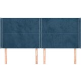  Vzglavje z ušesi temno modro 183x16x118/128 cm žamet, (20933373) | Shoptok.si