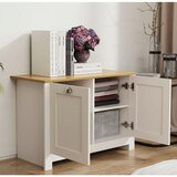 MID.YOU Komoda Balusa M, Bela, Barva Hrasta | Shoptok.si