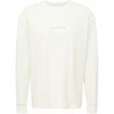 Calvin Klein Jeans Majica tamno bež / bijela / bijela