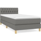 Maison Chic Box spring postelja - Vzmetna postelja z vzmetnico temno siva 90x190 cm blago SL19217, (21894244) Cene
