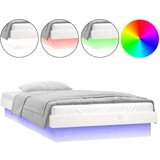  Posteljni okvir LED bel 90x190 cm trden les, (20903782) | Shoptok.si