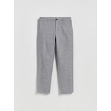 Reserved Chino slim hlače s mješavinom lana - mornarsko plava | shoptok.hr