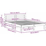  Krevetna konstrukcija Prirodna 160 x 200 cm Čvrsto borovo drvo | shoptok.hr