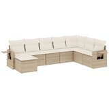  8-dijelni set vrtnih sofa od poliratana s jastucima bež | shoptok.hr