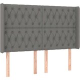  Box spring postelja z vzmetnico LED temno siva 140x190 cm blago, (20723865) | Shoptok.si