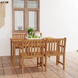  Vrtni blagovaonski set od 5 dijelova 150 x 90 cm masivno tikovino drvo Cijene