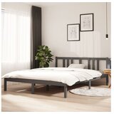  Posteljni okvir siv iz trdnega lesa 150x200 cm 5FT | Shoptok.si