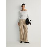 Reserved - Džemper otvorenih ramena - krem | shoptok.hr