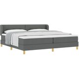 vidaXL Box Spring Krevet s Madracem - Tamno Siva, 200x200 cm Tkanina Cijene