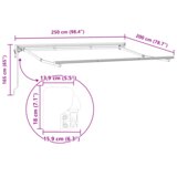  Skrovita tenda Morska plava 250x200 cm Poliester | shoptok.hr
