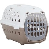 vidaXL Transporter za hišne ljubljenčke bel in rjav 50x34,5x32 cm PP | Shoptok.si