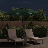  LED konzolni vrtni suncobran 3 m zeleni | shoptok.hr