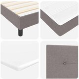  Postelja boxspring z vzmetnico z vzmetnico Taupe 90 x 190 cm | Shoptok.si