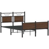 vidaXL Okvir kreveta bez madraca smeđa boja hrasta 120 x 200 cm drveni | shoptok.hr