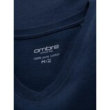 Ombre Men's BASIC classic cotton T-shirt with a v-neck - navy blue | shoptok.hr