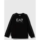 Ea7 Emporio Armani Otroški pulover črna barva