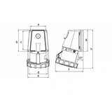 Madras doo Beograd UTIČNICA ZIDNA UKO-UTO BEMIS IP67 32A 3P+E+N 380V BC1-3505-7535 | ePonuda.com