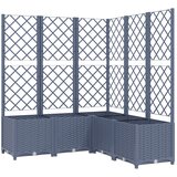 Maison Chic Cvetlično korito - Cvetlični Lonec z oporno mrežo temno sivo 120x120x136 cm PP, (21789411) Cene