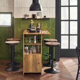 SoBuy barska mizica jedilna miza rjave barve v industrijskem slogu, (20814883) | Shoptok.si