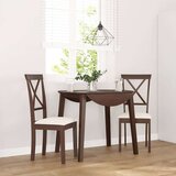 vidaXL Jedilni stoli z blazinami 2 kosa Brown Solid Wood Rubber | Shoptok.si