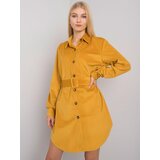 Italy Moda Dress-DHJ-SK-10333.12P-dark yellow | Shoptok.si