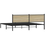  Metalni okvir kreveta bez madraca boja hrasta sonome 200x200 cm | shoptok.hr