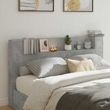  Krevetna ploča s LED-om s policom Beton 180 x 16,5 x 103,5 cm | shoptok.hr
