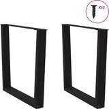  Noge za blagovaonski stol V-oblika 2 kom Crne 90 x (72-73,3) cm Čelik | shoptok.hr
