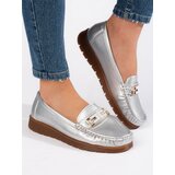 Shelvt Women's Silver Loafers Cene