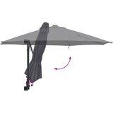  Vrtni suncobran Antracit 248 x 248 x 148 cm Poliester i čelik | Eponuda.ba