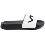 Shelvt White and black flip-flops with an inscription | Shoptok.si