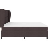  Postelja z vzmetnico v temno rjavi barvi, 200x200 cm tkanina, (22052877) | Shoptok.si