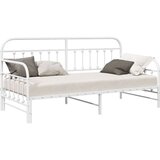  Okvir dnevne postelje Bela 107 x 203 cm Prašno lakirano jeklo, (5000126783) | Shoptok.si